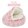 Winter Plush Cat Bed - 2-in-1 Warm Cushion & Sleep Nest