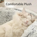 Winter Plush Cat Bed - 2-in-1 Warm Cushion & Sleep Nest