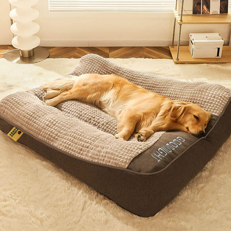 Posh Pets Warm Dog Bed - Soft Fleece Cushion & Blanket