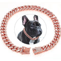 Diamond Cuban Dog Collar - Secure & Stylish Pet Accessory